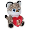 ZEP orsetto leopardato con cornice a cuore 3,5x4,5 cm 16x13x23 cm