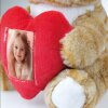 Orsetto ZEP con cornice a cuore 3,5x4,5 cm 16x13x23 cm