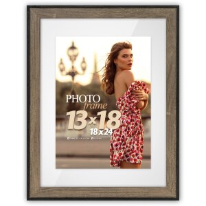 Portafoto ZEP MDF Roma marrone 18x24 cm con passe-partout...