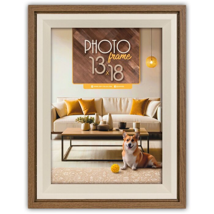 Cornice ZEP MDF Bologna 10x15 cm marrone