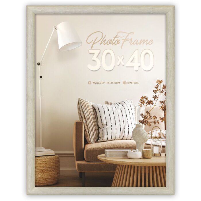 Cornice per foto ZEP MDF Genova bianco 30x40 cm