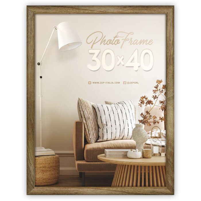 Cornice per foto ZEP MDF Genova marrone 30x45 cm