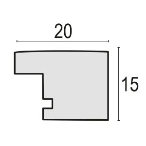 Cornice ZEP Marconi bianca 13x18 cm profilo a blocco