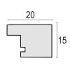 Cornice ZEP Marconi bianca 15x20 cm profilo a blocco