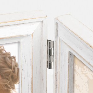 ZEP Cornice doppia in legno Rosel 2 foto 10x15 cm Bianco (27x18 cm)