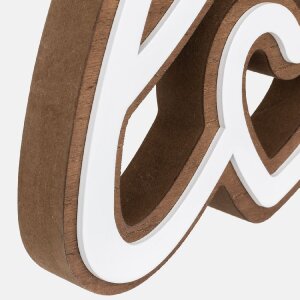 ZEP Cuvier decorazione in legno scritta Love marrone bianco 30x20cm