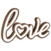 ZEP Cuvier decorazione in legno scritta Love marrone bianco 30x20cm