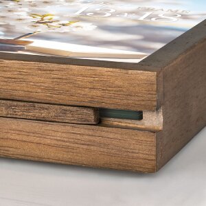 Portafoto in legno ZEP Vittel marrone 13x18 cm vetro float