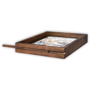 Portafoto in legno ZEP Vittel marrone 13x18 cm vetro float