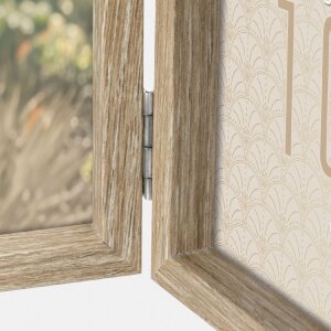 ZEP Basilea doppia cornice legno natura 36x14,5 cm foto 10x15/13x18