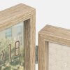 ZEP Basilea doppia cornice legno natura 36x14,5 cm foto 10x15/13x18