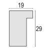 Cornice ZEP Niki naturale 20x20 cm con passe-partout 15x15 cm
