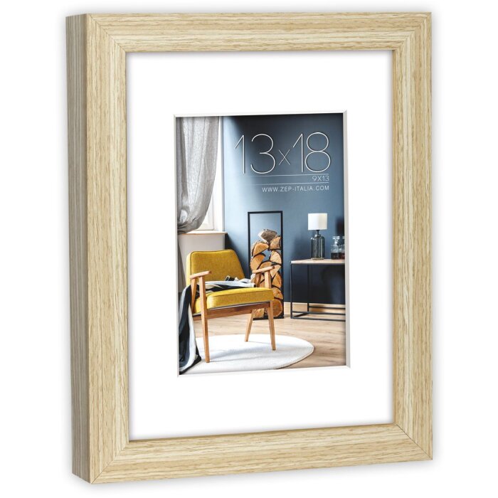 Cornice ZEP Niki naturale 50x70 cm con passe-partout 40x60 cm
