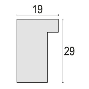 Cornice ZEP Niki naturale 50x70 cm con passe-partout 40x60 cm