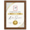 ZEP cornice in legno Certificato marrone 21x29,7 cm