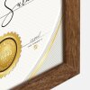ZEP cornice in legno Certificato marrone 21x29,7 cm