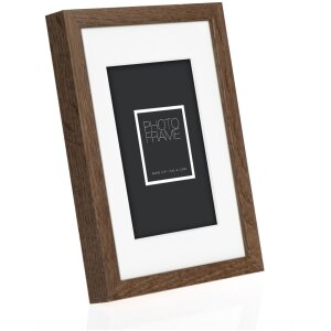 ZEP Cornice in legno Malmo marrone 13x18 cm con passe-partout 9x13 cm