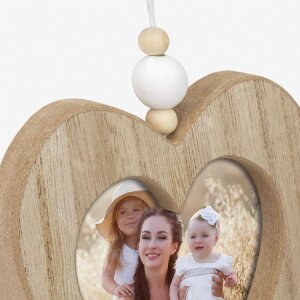 Galleria fotografica in legno ZEP Ambra 5 foto cuore 59x37 cm