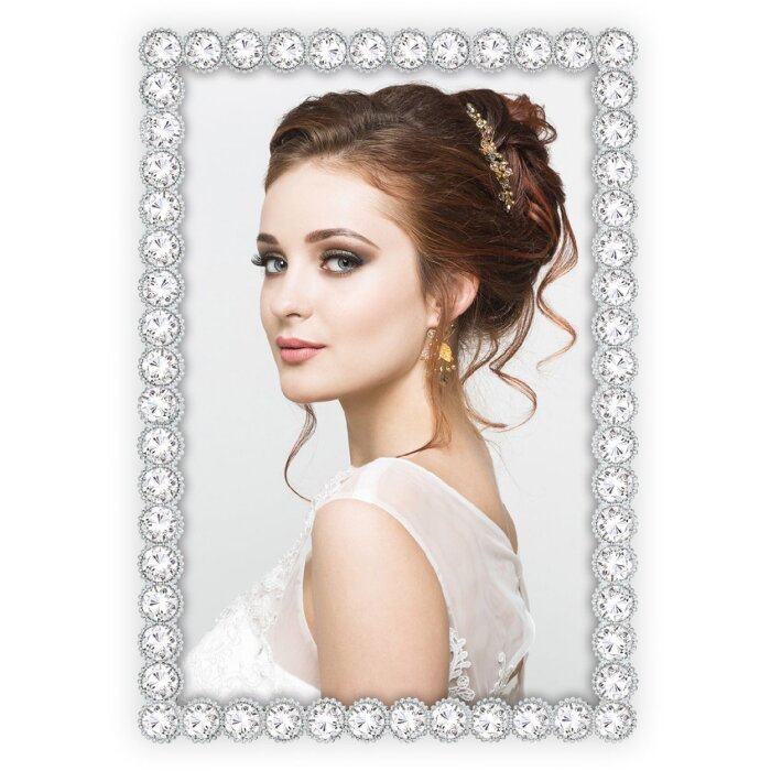 Cornice per foto ZEP Metall Amleto 10x15 cm con strass eleganti