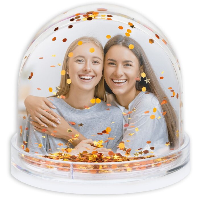 ZEP sfera glitter Globe Galaxy foto 6,5x6,2 cm oro