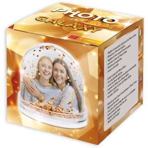 ZEP sfera glitter Globe Galaxy foto 6,5x6,2 cm oro