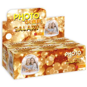ZEP sfera glitter Globe Galaxy foto 6,5x6,2 cm oro