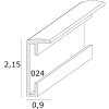 Deknudt S024D1 Cornice in alluminio argento 10x15 cm