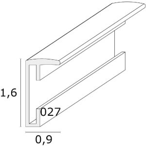 Cornice Deknudt S027D7 alluminio bronzo 18x24 cm
