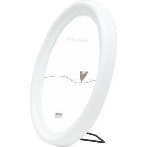 Deknudt S100F1 Cornice ovale bianca 10x15cm Cornice in plastica