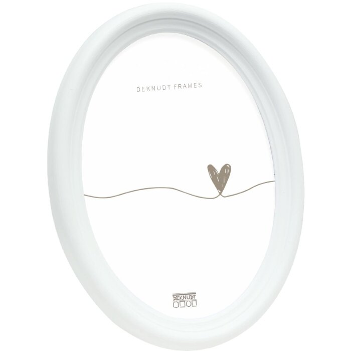 Deknudt S100F1 Cornice ovale bianca 13x18 cm plastica vetro chiaro 1,7 cm modanatura