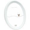 Deknudt S100F1 Cornice ovale bianca 13x18 cm plastica vetro chiaro 1,7 cm modanatura