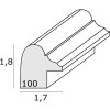 Deknudt S100F1 Cornice ovale bianca 13x18 cm plastica vetro chiaro 1,7 cm modanatura
