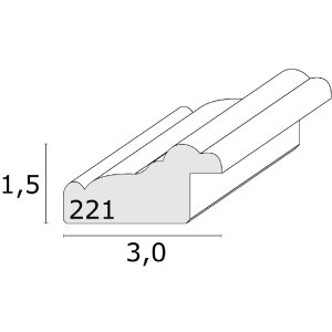 Deknudt S221H3 Cornice per quadri Bianco Marrone Accent 29,7x42cm Legno