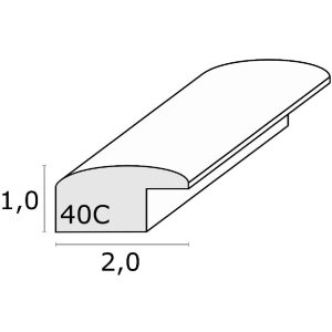 Deknudt S40CL4 Cornice in legno rossa 20x25 cm