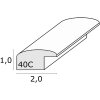 Deknudt S40CL4 Cornice in legno rossa 20x25 cm