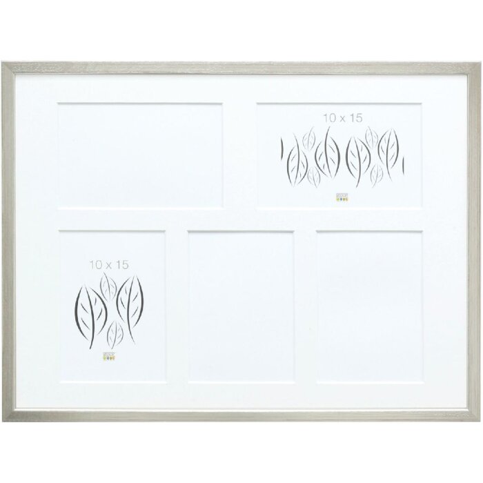 Deknudt S41JD1 Cornice da galleria argento per 5 foto 10x15 cm 30x40 cm