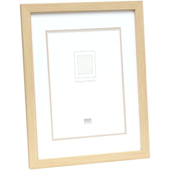 Cornice Deknudt S43AH1 in legno naturale 15x20 cm con passe-partout 10x15 cm