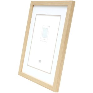 Cornice Deknudt S43AH1 in legno naturale 15x20 cm con passe-partout 10x15 cm