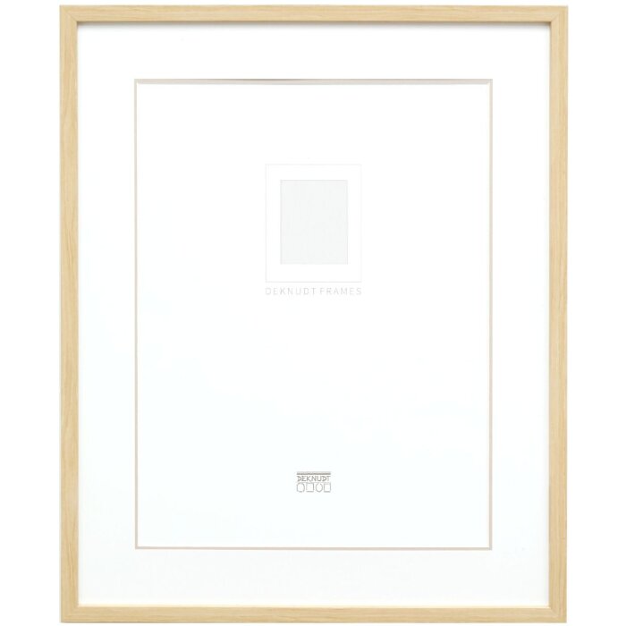 Cornice Deknudt S43AH1 in legno naturale 30x40 cm con passe-partout 20x30 cm