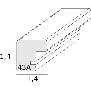 Deknudt S43AK4 cornice tinta unita rossa 20x28 cm legno