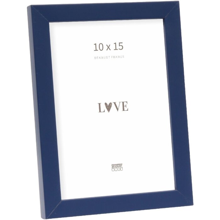 Cornice Deknudt S43AM6 tinta unita blu 10x15 cm legno
