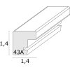 Deknudt S43AM6 Cornice blu normale 20x28cm Legno