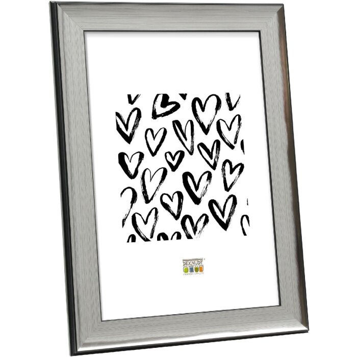 Deknudt S45ND1 Cornice argento e nera 21x29,7 cm in plastica