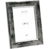 Deknudt S45YE2 Cornice di legno nera con bordo argentato 10x15 cm