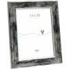 Deknudt S45YE2 Cornice di legno nera con bordo argentato 13x18 cm