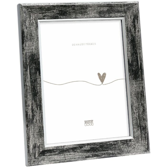 Deknudt S45YE2 Cornice di legno nero argento 18x24 cm
