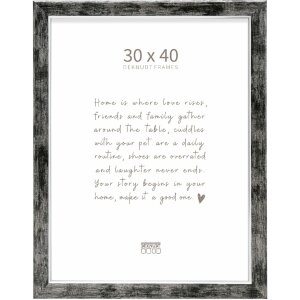 Deknudt S45YE2 Cornice in legno nero bordo argento 30x40 cm