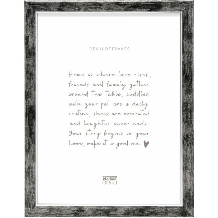 Deknudt S45YE2 Cornice in legno nero bordo argento 30x45cm
