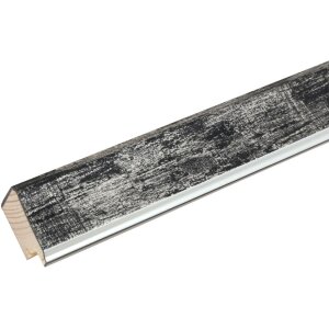 Deknudt S45YE2 Cornice di legno nera con bordo argentato 40x50 cm