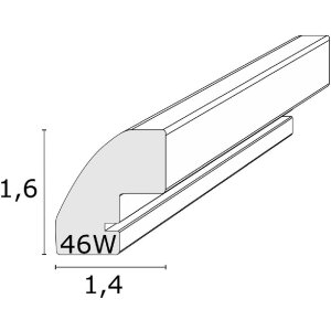 Cornice Deknudt S46WG1 bianco bordo naturale passe-partout 15x20cm